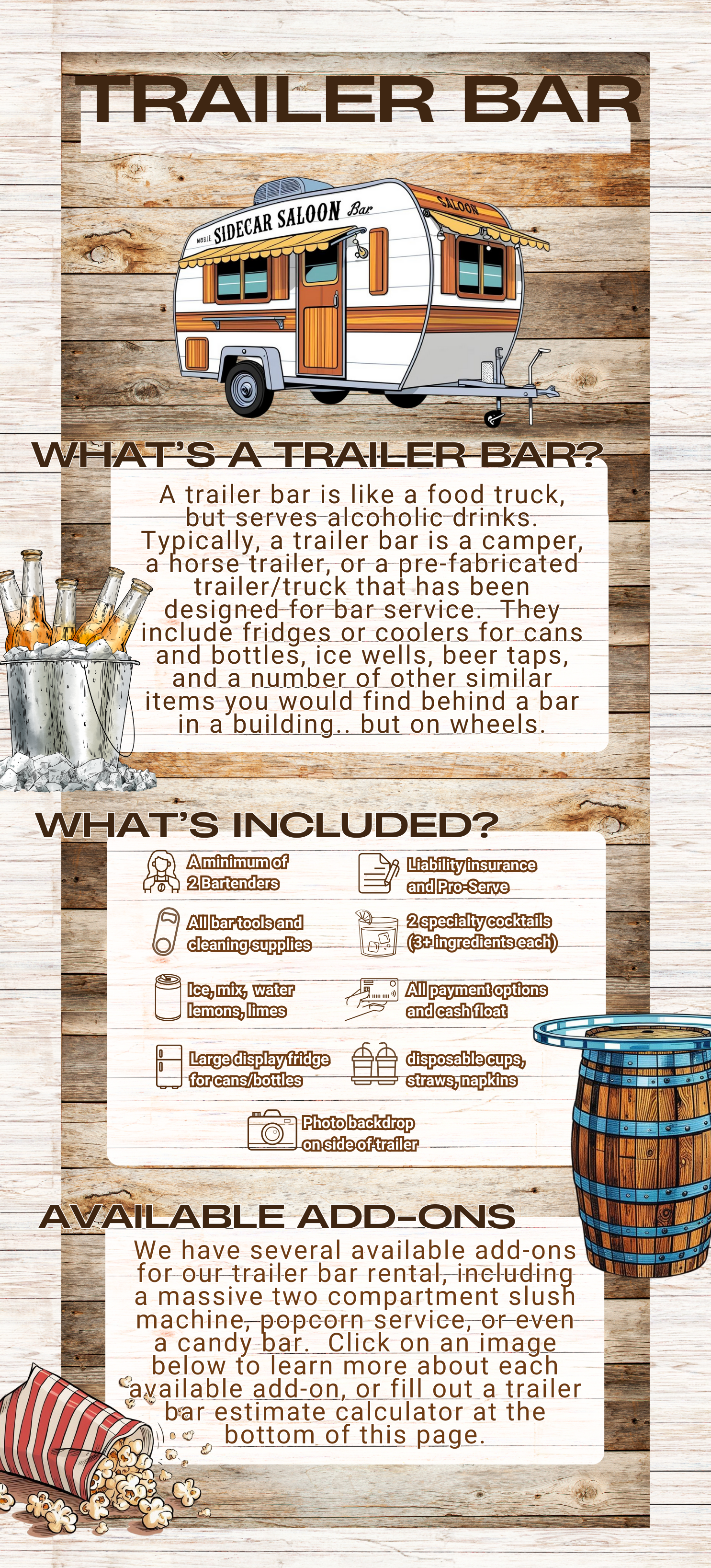 Staff for bar, event, wedding.  Mobile Bar, trailer bar, promotional models, bartenders, managers, waitstaff, waiters, waitress, server, catering for wedding, rodeo staffing, festival staffing